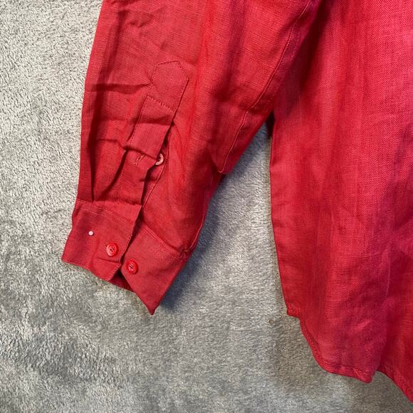 Structure Shirt Men Size Large Button Up Long Sleeve Coastal‎ Beach Resortwear - Picture 9 of 13